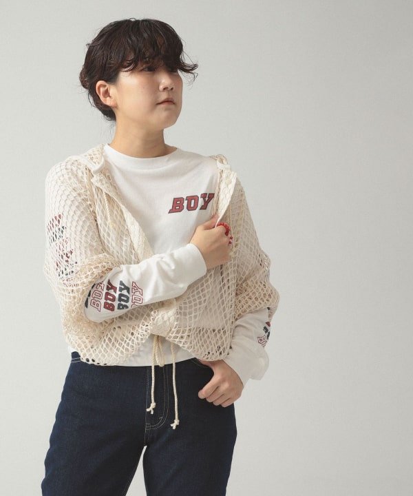 BEAMS BOY（ビームス ボーイ）ボーイ ロゴ ロング スリーブ（T