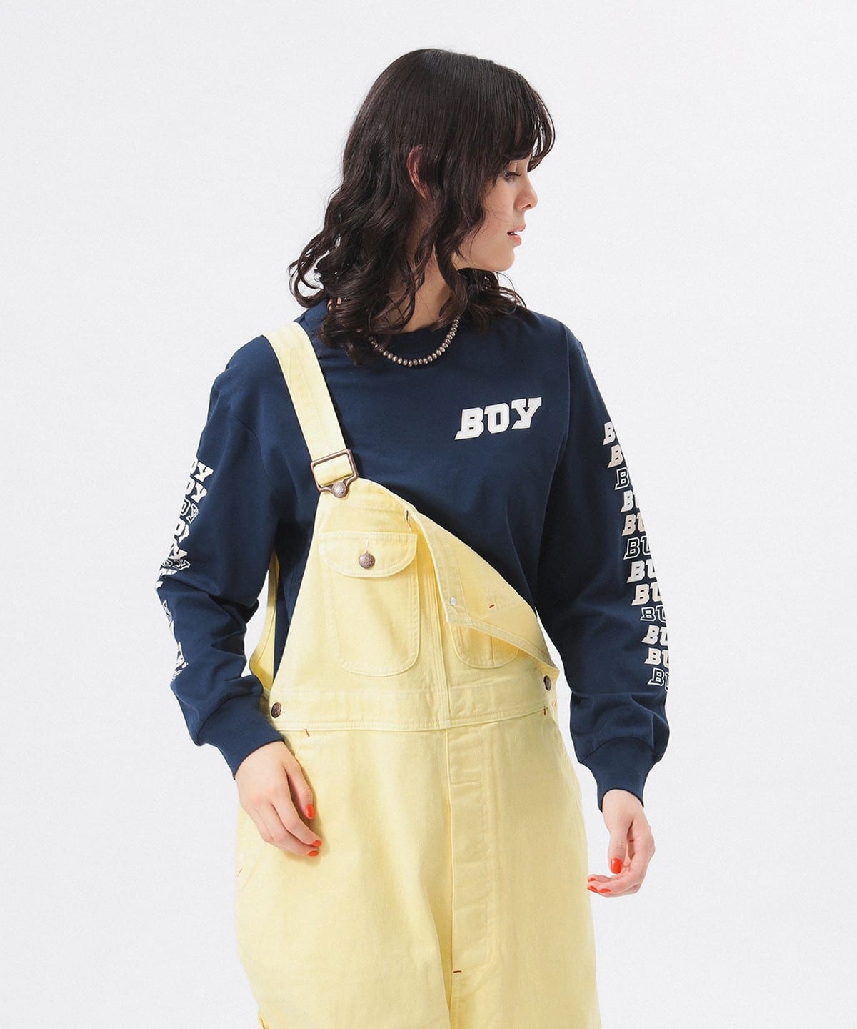 BEAMS BOY（ビームス ボーイ）ボーイ ロゴ ロング スリーブ（T