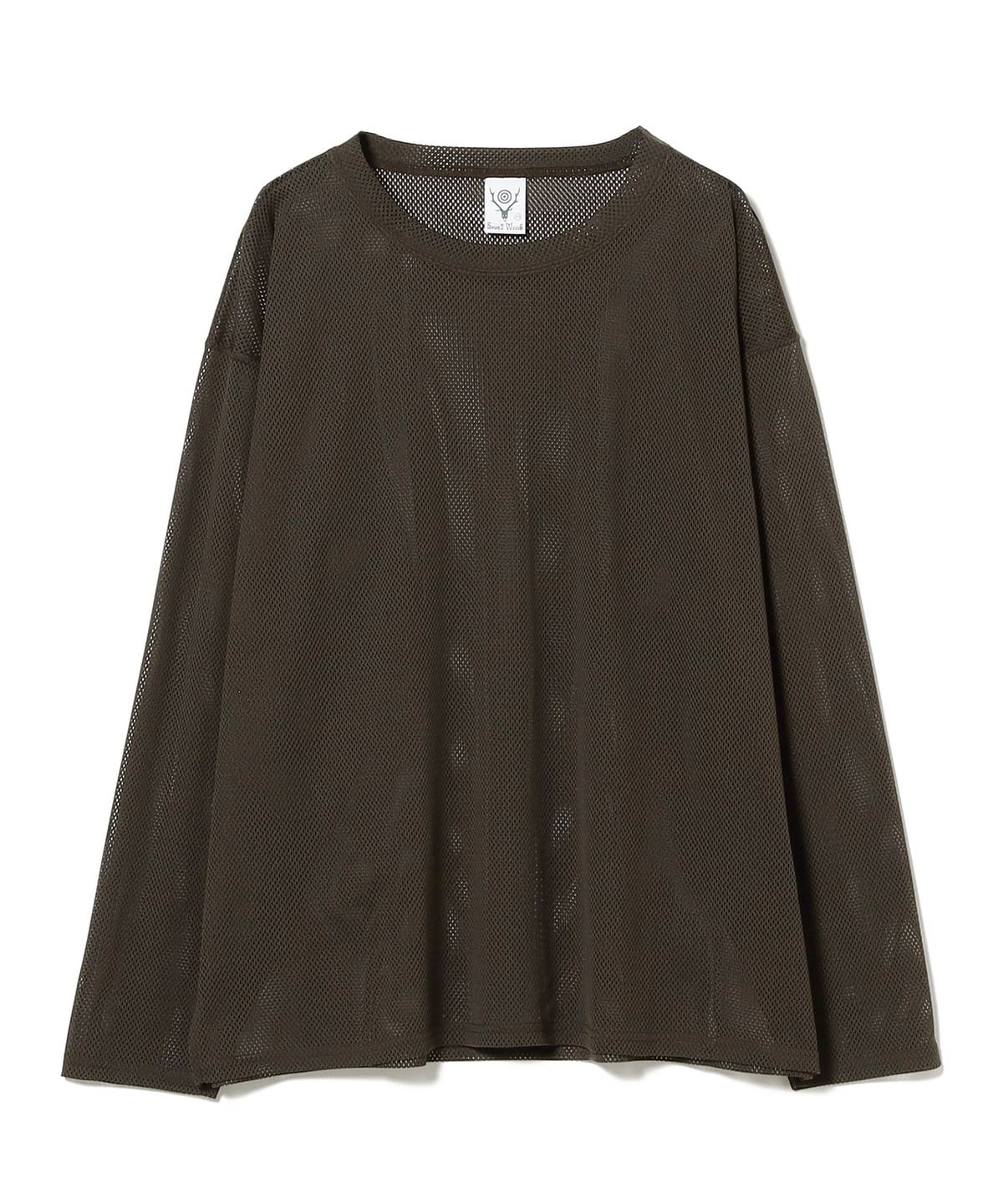 SOUTH2 WEST8 / Crew Neck Shirt - Knit Mesh Tシャツ・カットソー WOMEN D. BROWN XS SOUTH2 WEST8 / Crew Neck Shirt - Knit Mesh Tシャツ・カットソー WOMEN D. BROWN XS