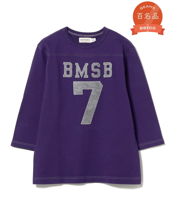 BMSB 7長袖シャツ M テンジク フットボール 3/4 Tシャツ BEAMS BOY（ビームス ボーイ）テンジク フットボール 3/4 T