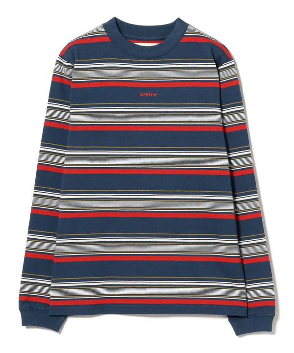 BEAMS BOY (BEAMS BOY) Boy Embroidery Border Long Sleeve T