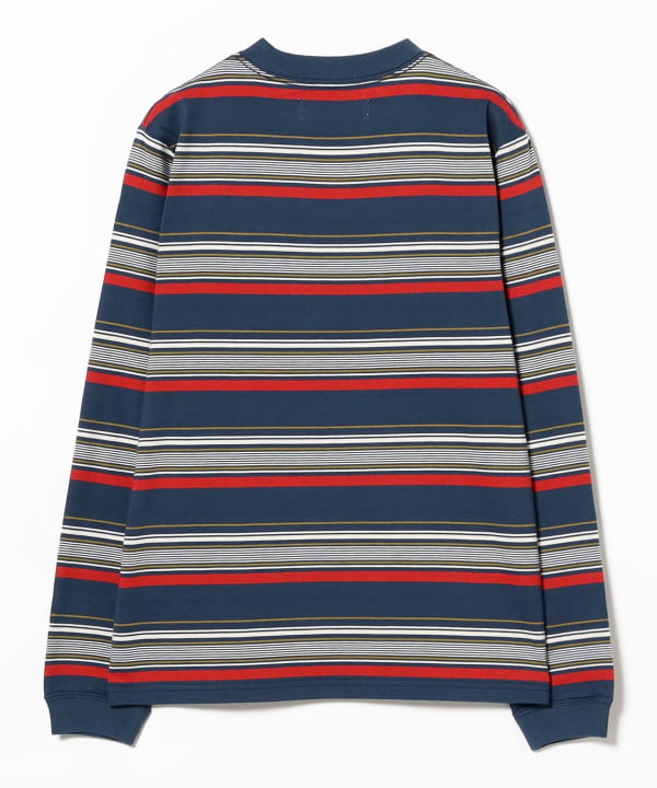 BEAMS BOY (BEAMS BOY) Boy Embroidery Border Long Sleeve T