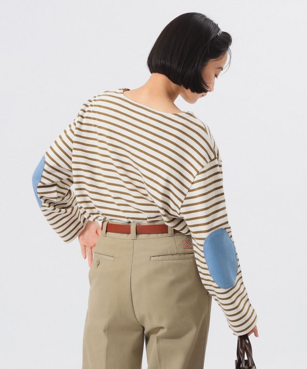 新品タグ付き★ビームスボーイ★ エルボーパッチバスクロングスリーブカットソー BEAMS BOY（ビームス ボーイ）エルボー パッチ バスク ロング