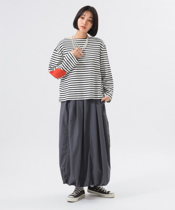 ビームスボーイ　 エルボーパッチ バスク ロングスリーブ BEAMS BOY（ビームス ボーイ）エルボー パッチ バスク ロング