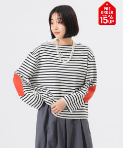 【+15%ポイントUP】エルボー パッチ バスク ロングスリーブ