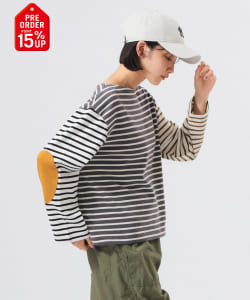 【+15%ポイントUP】エルボー パッチ バスク ロングスリーブ