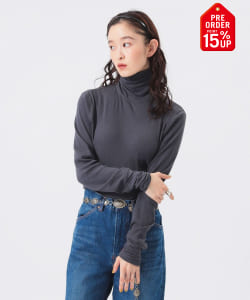 【+15%ポイントUP】リブタートル ロングスリーブ カットソー