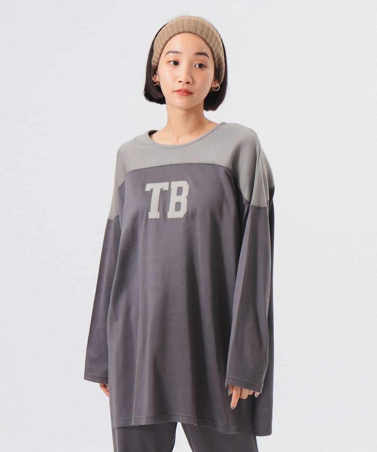 ロゴ フットボール ロングスリーブ Tシャツ Tシャツ・カットソー WOMEN GREY ONE SIZE ロゴ フットボール ロングスリーブ Tシャツ Tシャツ・カットソー WOMEN GREY ONE SIZE