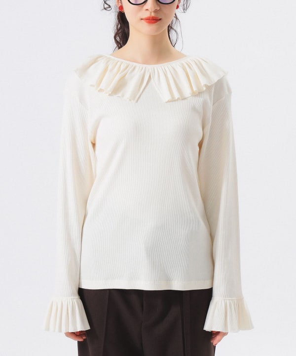 BEAMS BOY（ビームス ボーイ）リブ フリル ギャザー ロング