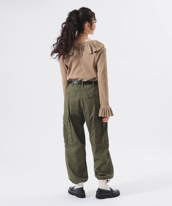 新品未使用 BEAMS BOY リブフリルギャザー ロングスリーブ カットソー BEAMS BOY（ビームス ボーイ）リブ フリル ギャザー ロング