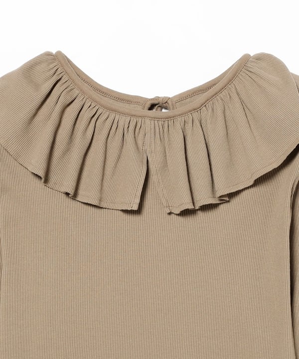 BEAMS BOY（ビームス ボーイ）リブ フリル ギャザー ロングスリーブ