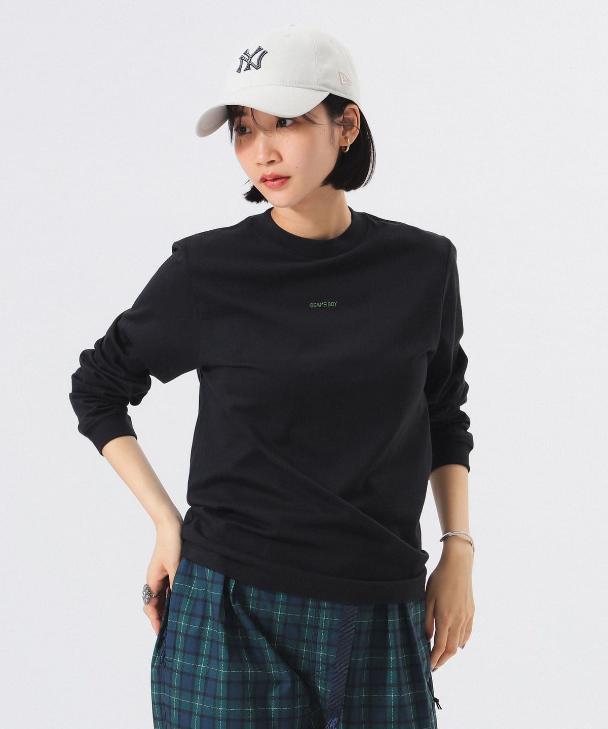 ボーイ ミニロゴ ロングスリーブ Tシャツ Tシャツ・カットソー WOMEN BLACK 2 ボーイ ミニロゴ ロングスリーブ Tシャツ Tシャツ・カットソー WOMEN BLACK 2