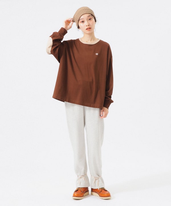 BEAMS BOY（ビームス ボーイ）【別注】Champion / エルボーパッチ T