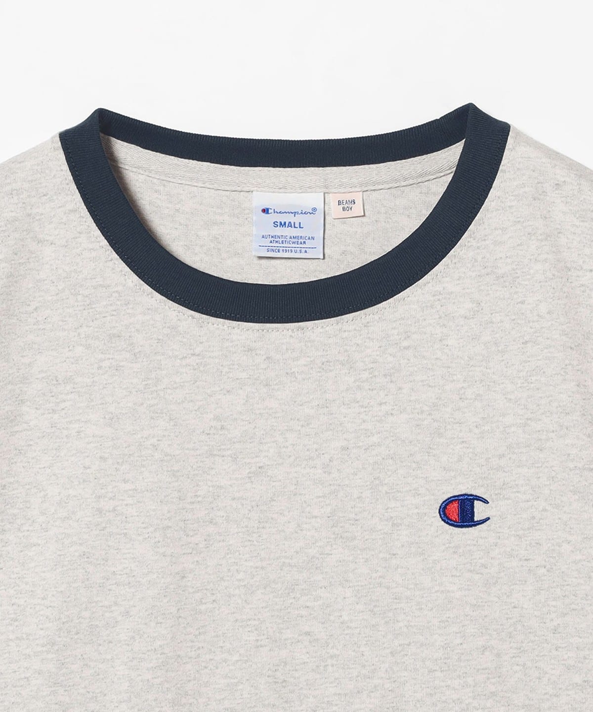 BEAMS BOY（ビームス ボーイ）【別注】Champion / エルボーパッチ T