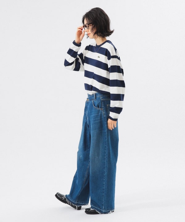 BEAMS BOY 【別注】 LACOSTE/ストライプ ロングスリーブTシャツ BEAMS BOY（ビームス ボーイ）【別注】LACOSTE / ボーダー