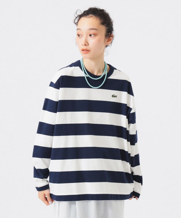 BEAMS BOY 【別注】 LACOSTE/ストライプ ロングスリーブTシャツ BEAMS BOY 【別注】LACOSTE /ストライプ ロングスリーブTシャツ