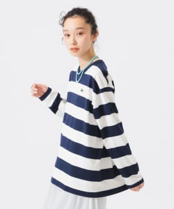 【+15%ポイントUP】【別注】LACOSTE / ボーダー ロングスリーブ Tシャツ