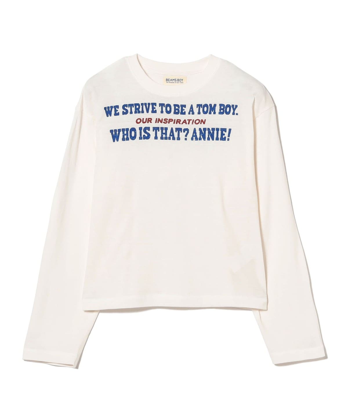 BEAMS BOY（ビームス ボーイ）ボーイ メッセージ ロングスリーブ T