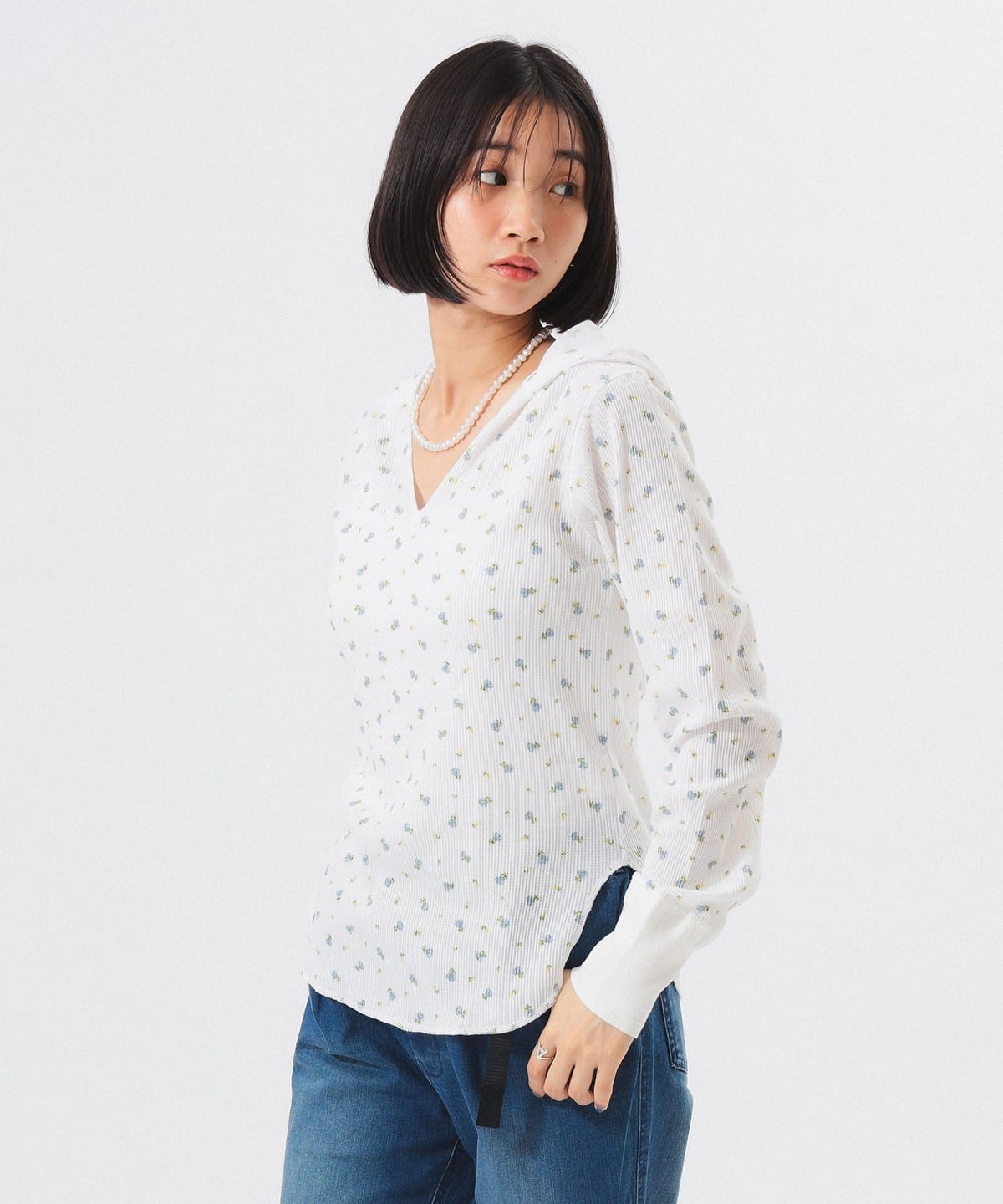 フラワー サーマル パーカー Tシャツ・カットソー WOMEN OFF WHITE ONE SIZE フラワー サーマル パーカー Tシャツ・カットソー WOMEN OFF WHITE ONE SIZE