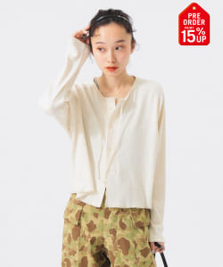 【+15%ポイントUP】ヘンリーネック レース カーディガン