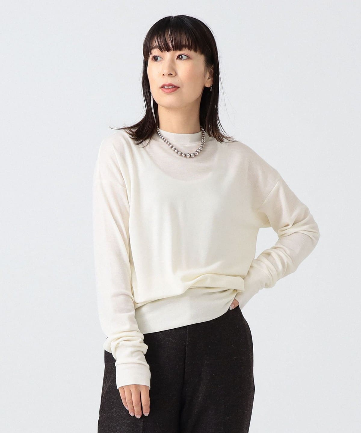 BEAMS JAPAN（ビームス ジャパン）〈WOMEN〉ウール リブ ロング