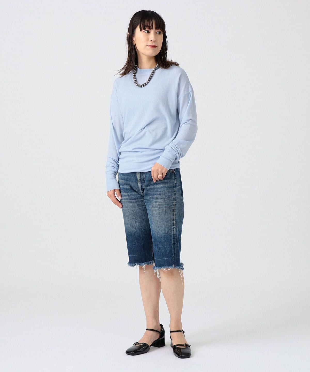 〈女裝〉羊毛羅紋長版上衣