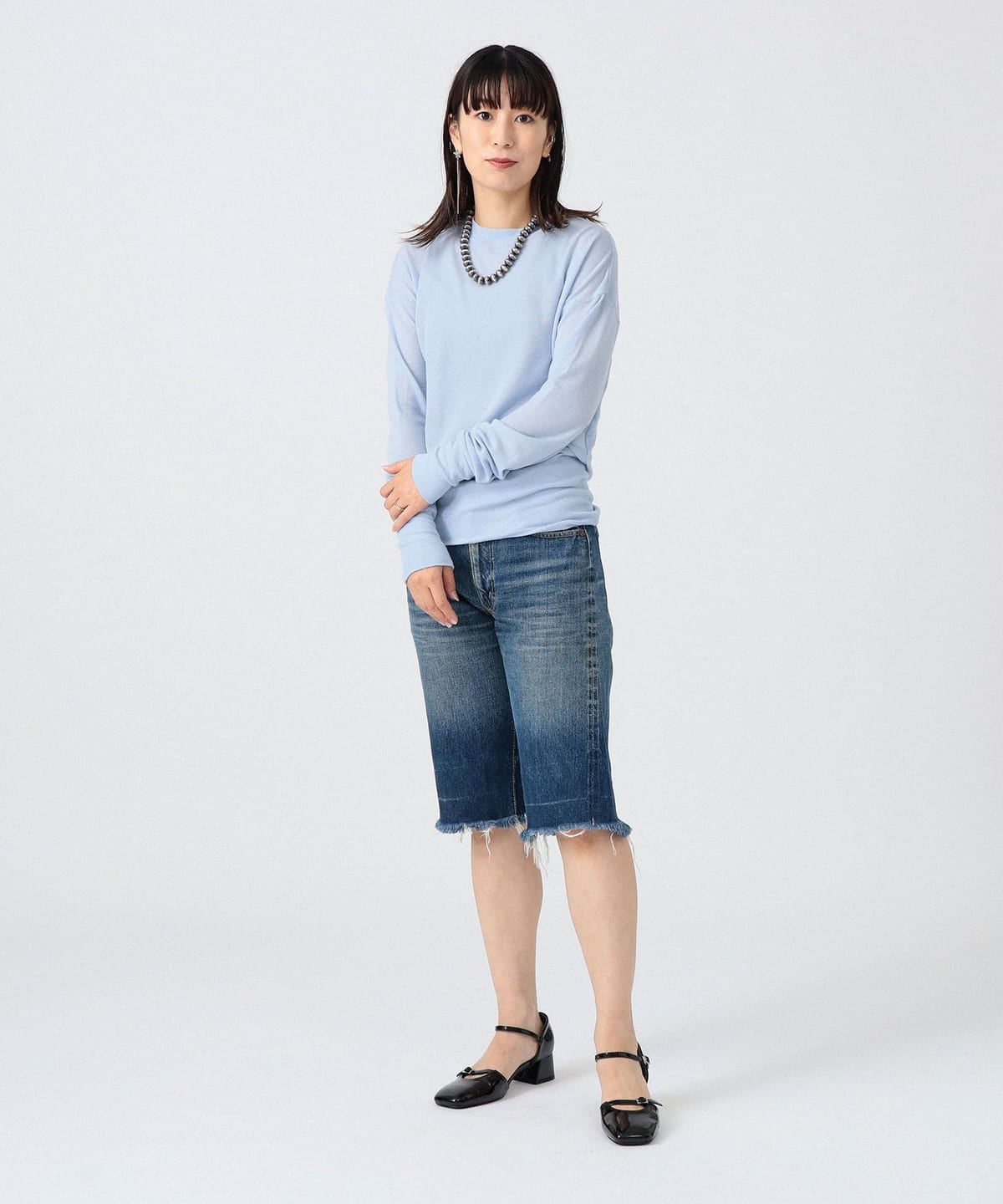 〈女裝〉羊毛羅紋長版上衣