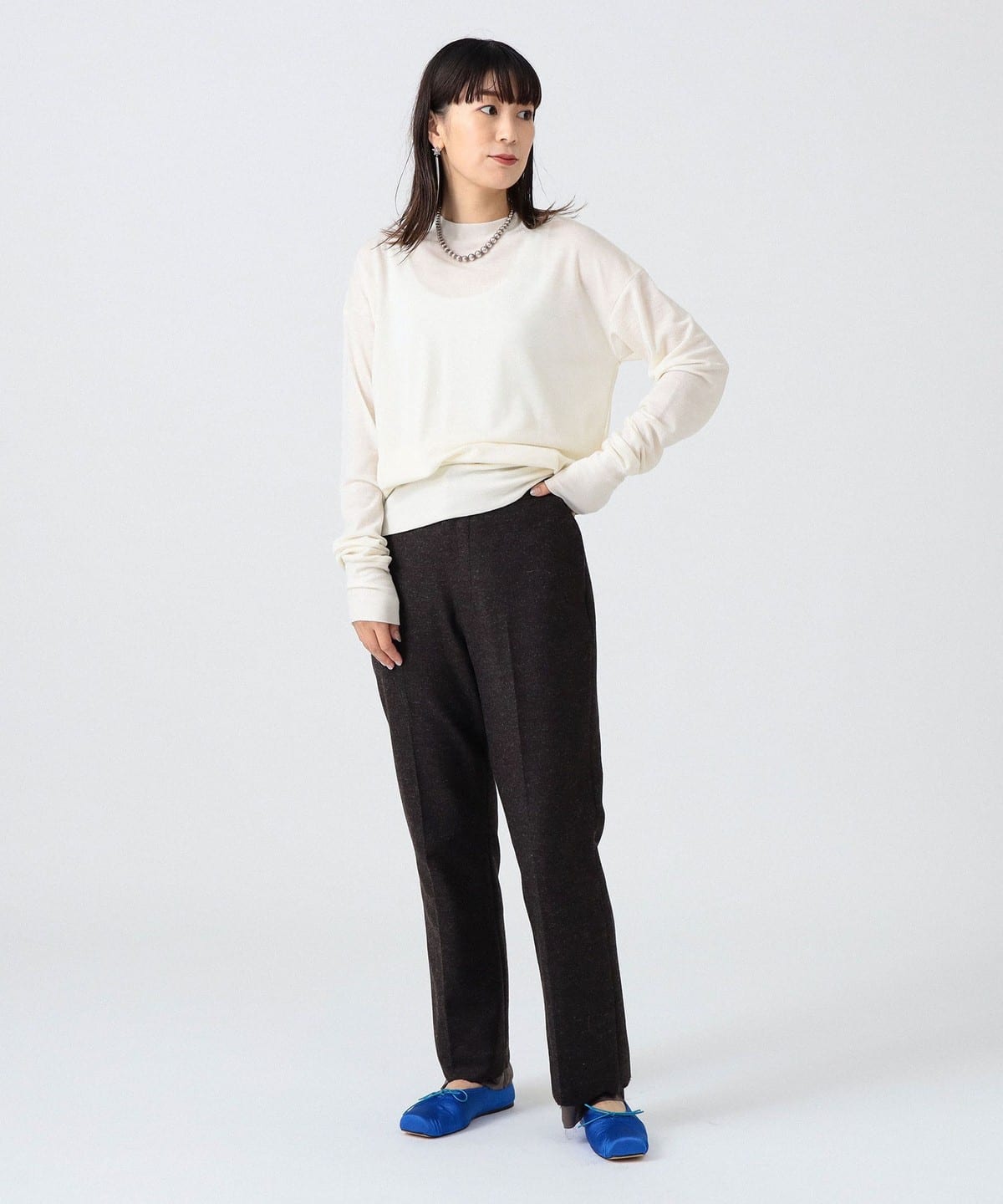〈女裝〉羊毛羅紋長版上衣