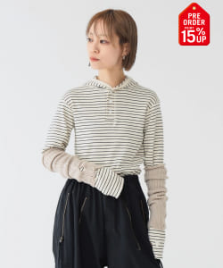 【+15%ポイントUP】【別注】Healthknit × maturely / フーデッド ヘンリー ロングスリーブ