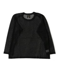 NEEDLES /  Long Sleeve U-Neck Tee - PE/W Raschel Lace