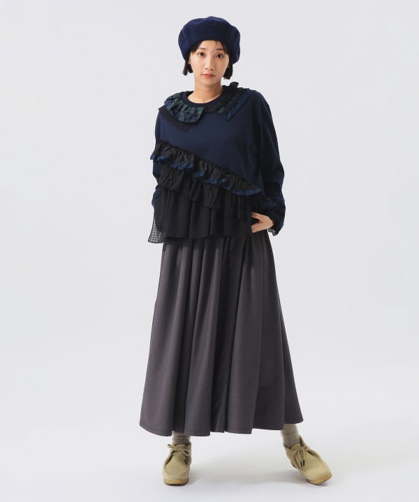 TORI-TO × BEAMS BOY / フリルたっぷりスウェット BEAMS BOY（ビームス ボーイ）【別注】TORI-TO / バイアス