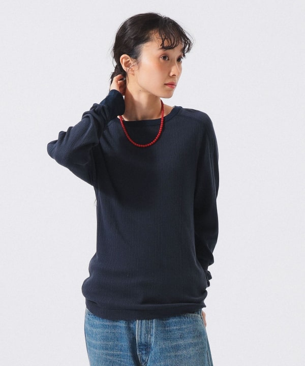 ランダム リブ ロング スリーブ Model : H161 B76 W60 H82　Size : SIZE 2