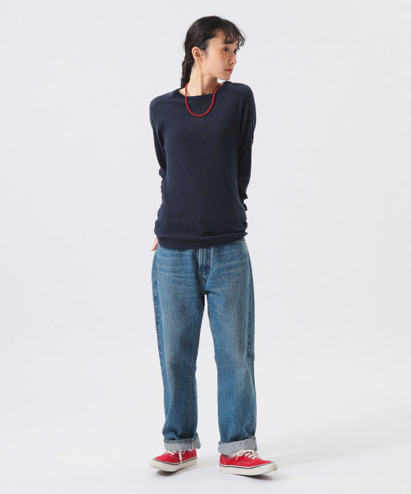 ランダム リブ ロング スリーブ Model : H161 B76 W60 H82　Size : SIZE 2