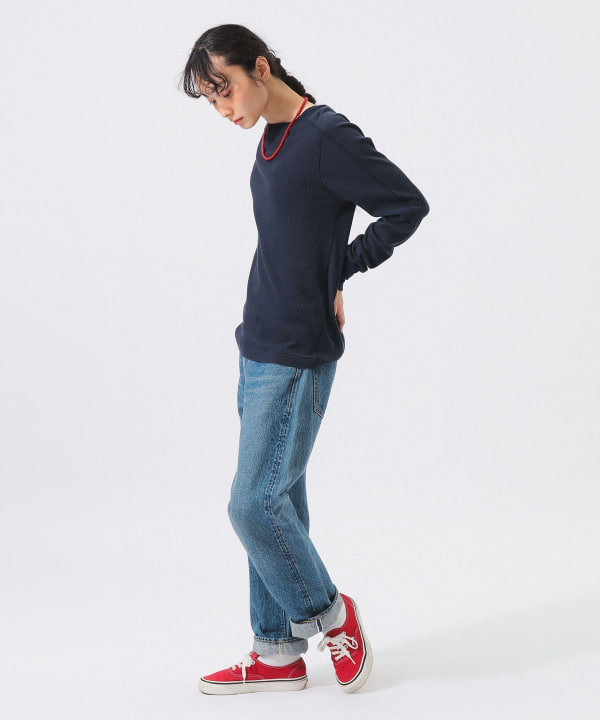 ランダム リブ ロング スリーブ Model : H161 B76 W60 H82　Size : SIZE 2