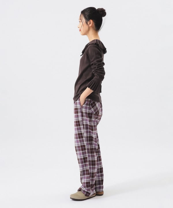 リブ フリル ギャザー ロング スリーブ BEAMS STAFF：H159　Size：1