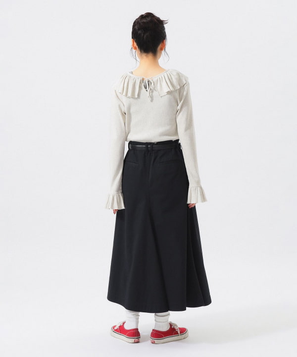 リブ フリル ギャザー ロング スリーブ BEAMS STAFF：H159　Size：1