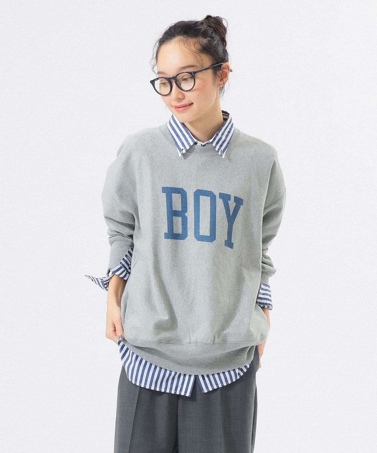 ビームス別注　リバースウィーブ(R) クルー　チャンピオン　スウェット　トップス BEAMS BOY（ビームス ボーイ）【別注】Champion / ボーイ リバース