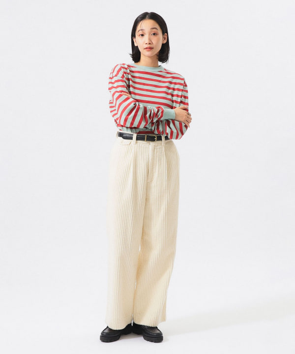 ベーシック ボーダー ロング スリーブ Model： H165 B80 W59 H85　Size： 1