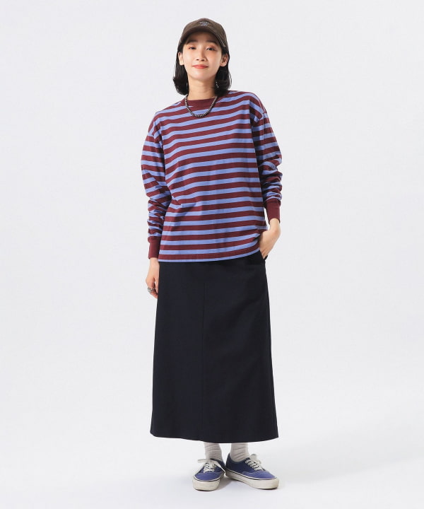 ベーシック ボーダー ロング スリーブ Model： H165 B80 W59 H85　Size： 1