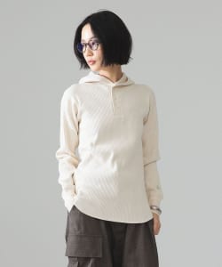 【別注】Healthknit × maturely / リブ フード ヘンリー ロングスリーブ