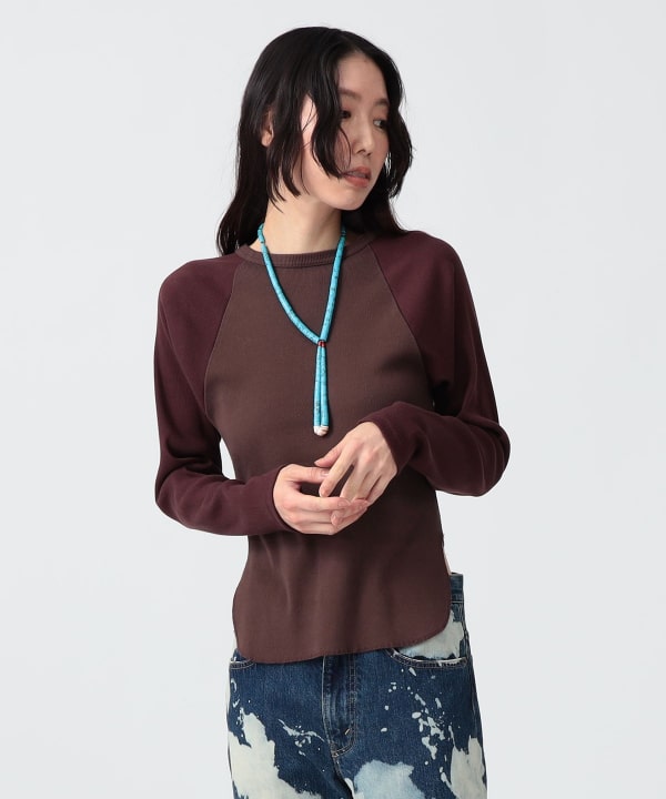 〈WOMEN〉ラグラン ロング スリーブ Model : H170 B83 W60 H87　Size : SIZE 1