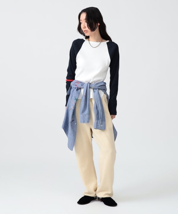 〈WOMEN〉ラグラン ロング スリーブ Model : H170 B83 W60 H87　Size : SIZE 1