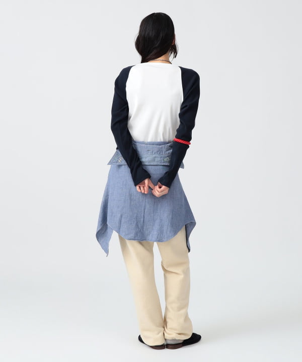 〈WOMEN〉ラグラン ロング スリーブ Model : H170 B83 W60 H87　Size : SIZE 1