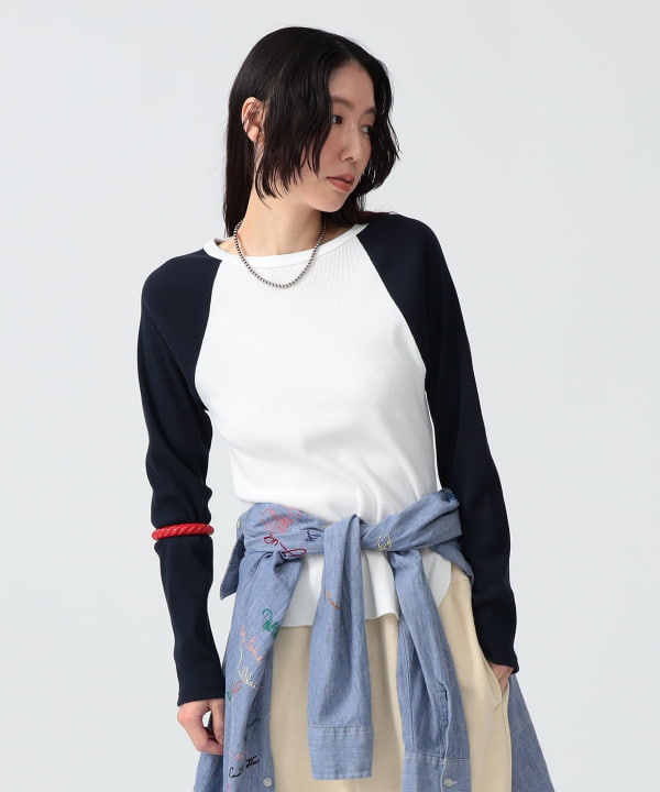 〈WOMEN〉ラグラン ロング スリーブ
