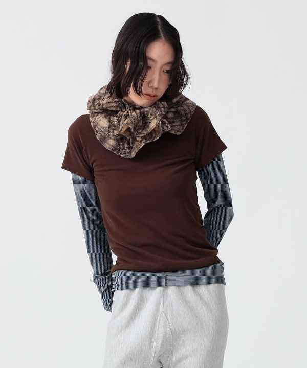 〈WOMEN〉ボーダー ロングスリーブ ＋ ソリッド ショートスリーブ