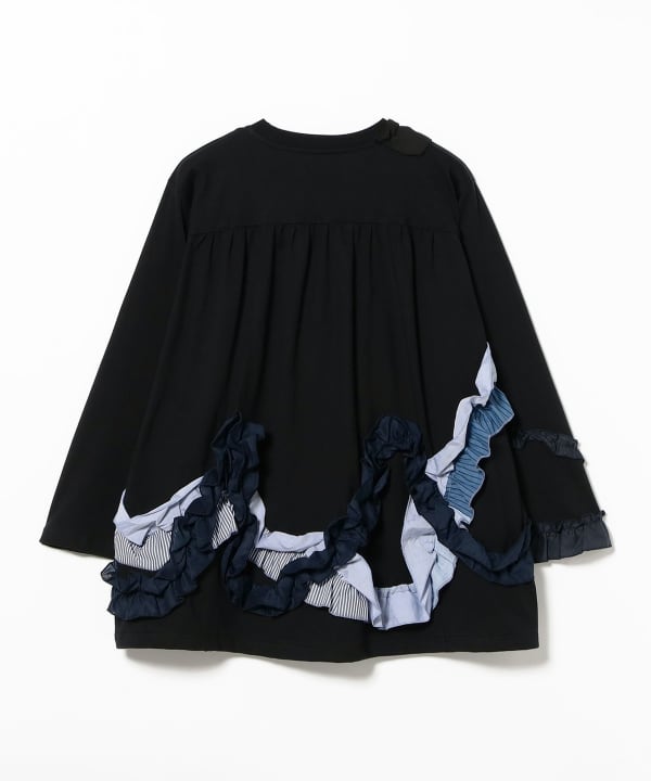 【別注】TORI-TO × BEAMS BOY / ウェーブ フリル ロング スリーブ Tシャツ