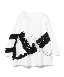 【別注】TORI-TO × BEAMS BOY / ウェーブ フリル ロング スリーブ Tシャツ