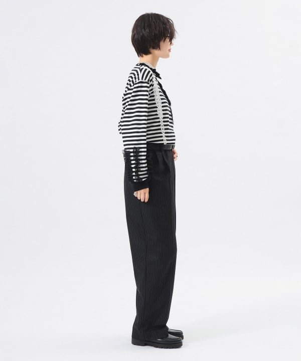 【別注】TORI-TO × BEAMS BOY / コサージュ Tシャツ Model : H166 B84 W60 H86　Size : ONE SIZE