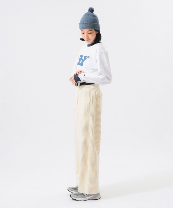 【別注】Champion / BOYロゴ リンガーTシャツ Model : H165 B80 W59 H85　Size : SIZE S