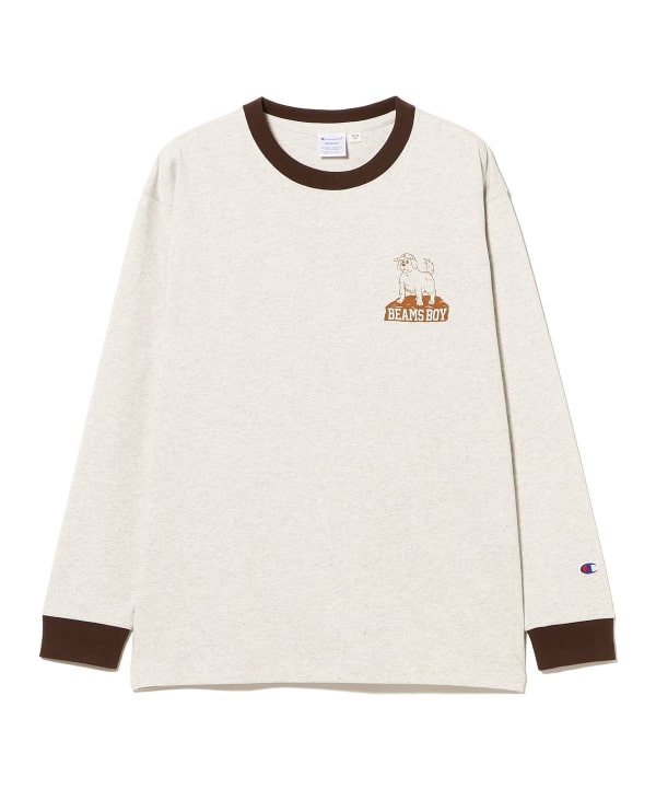 【別注】Champion / BOYロゴ リンガーTシャツ